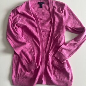 GAP Women's Berry Pink Open Cardigan Sweater Small